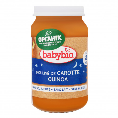 Пюре для дітей від 8міс з овочів та кіноа органічне Babybio с/б 200г