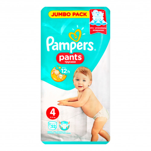 Підгузки-трусики Pampers Pants Розмір 4 9-15кг 52шт