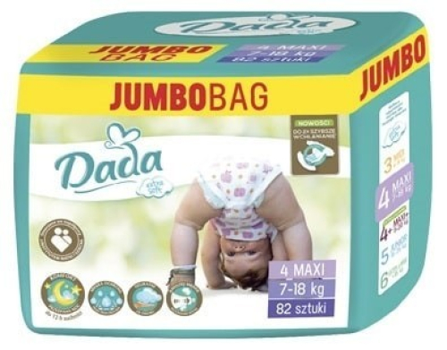 Подгузники Dada 4 maxi 7-18кг Jumbo Bag, 82 шт (8594159081567) 