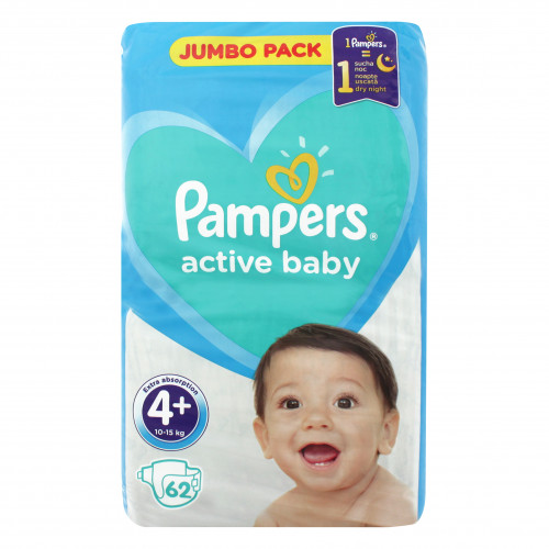 Подгузники Pampers Active Baby Maxi Plus 10-15кг