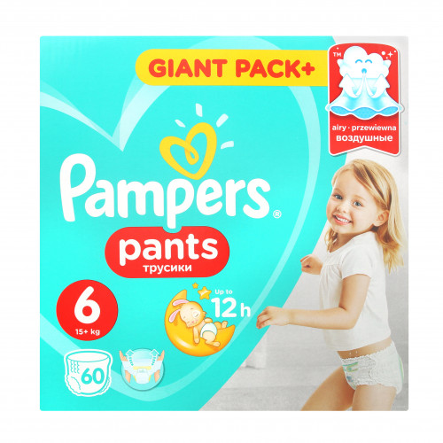 Подгузники-трусики детские 15+ кг Giant Pack+ Pants Pampers 60шт/уп