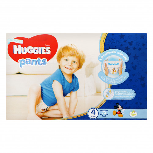 Подгузники-трусики Huggies Pants Box 4 для мальчика, 9-14 кг, 72 шт.