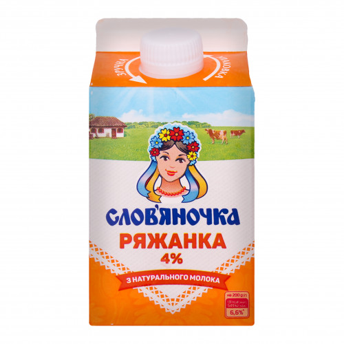 Ряжанка 4% Слов'яночка п/п 450г