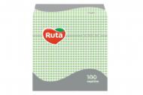 Серветки Ruta зелені паперові 1-шарові 24*24см 100шт