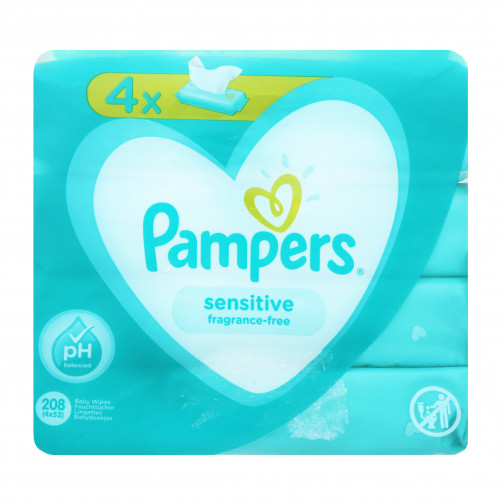 Cерветки Pampers Sensitive 4x52шт