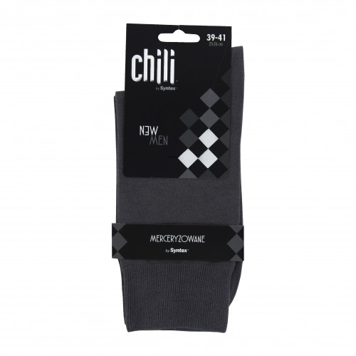 Шкарпетки чоловічі Chili New Men 25-26 темно-сірі