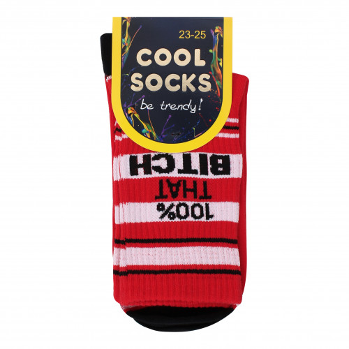 Шкарпетки жіночі Cool Socks №1652 23-25 червоний