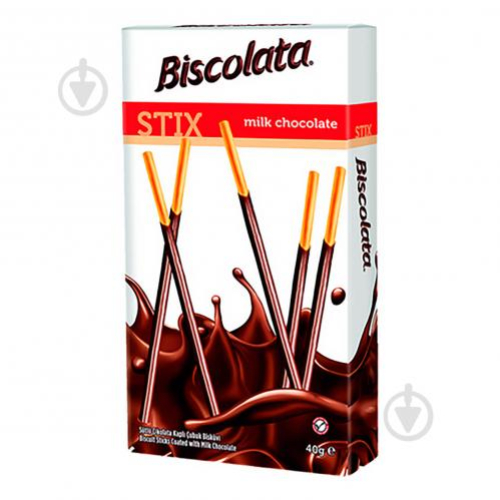 Соломка Biscolata Stix в молочному шоколаді 40г