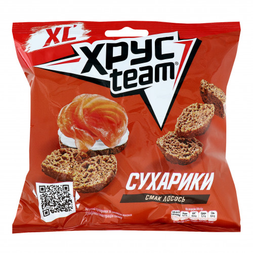 Сухарики хрусткі зі смаком лосося ХрусTeam м/у 110г