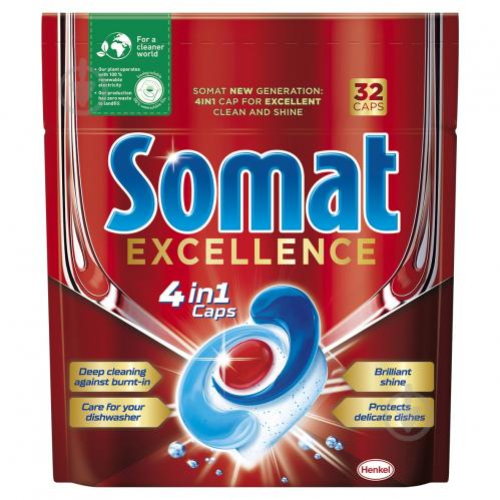 Таблетки для посудомийних машин Somat Excellence, 32шт