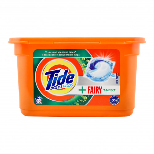 Tide ВСЁ в 1 PODS + Fairy Effect Капсулы Для Стирки, 10 Стирок