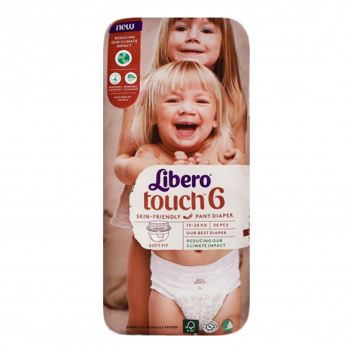 Підгузники-трусики Libero Touch 6 для дітей 13-20кг 30шт