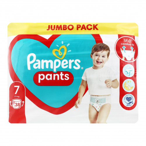 Трусики-підгузники для дітей 17+кг 7 Pants Pampers 38шт