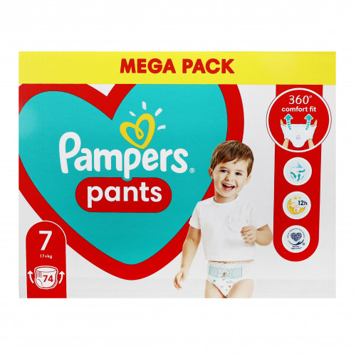 Трусики-підгузники для дітей 17+кг 7 Pants Pampers 74шт