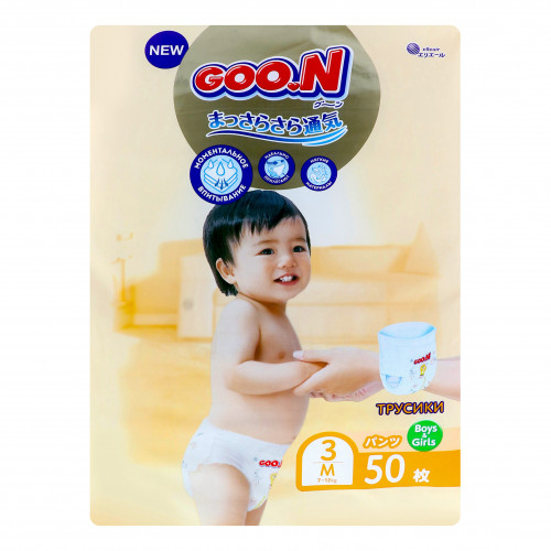 Підгузки-трусики Goo.N Premium Soft 7-12кг M 50шт