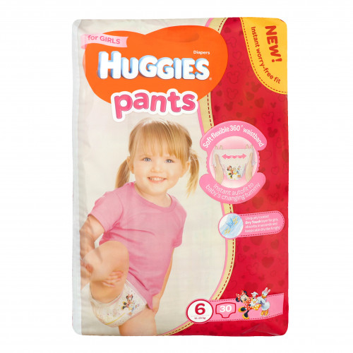 Трусики-підгузники для дівчаток дитячі гігієнічні 15-25кг Huggies 30шт
