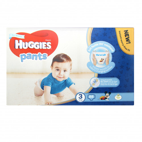 Трусики-подгузники Huggies Pants Box Размер 3 для мальчиков 6-11 кг, 88 шт