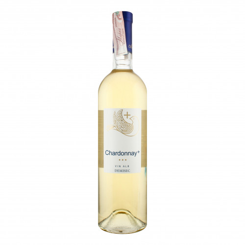 Вино 0.75л 11.5% біле напівсухе Chardonnay Plus пл