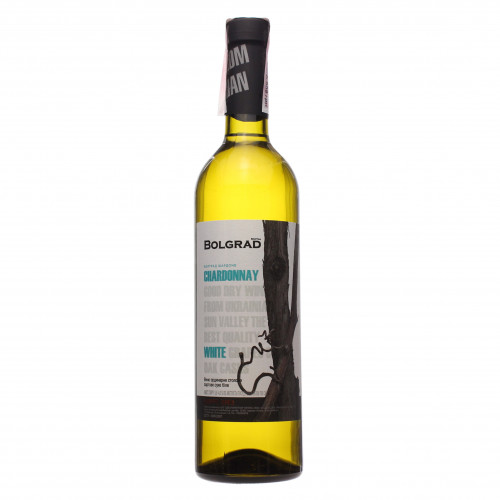 Вино 0.75л 9.5-14% біле сухе Chardonnay Bolgrad пл