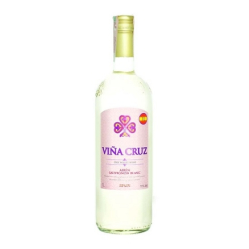 Вино 1л Vina Cruz Airen - Sauvignon blanc столове сухе біле ординарне 11% об ск/пл Іспанія