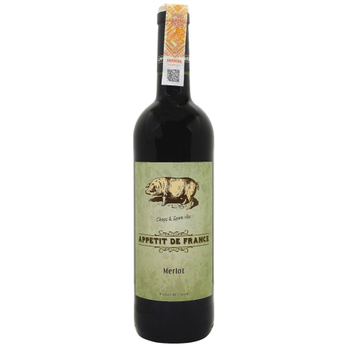 Вино Appetit De France Merlot червоне сухе 13% 0,75л