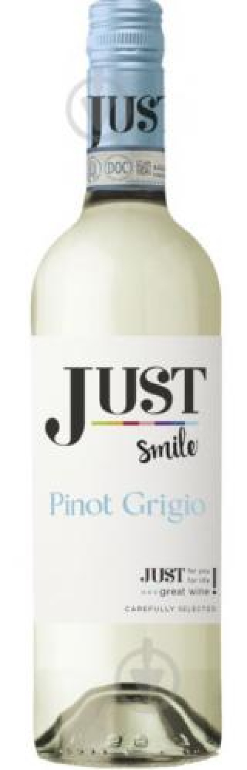 Вино біле сухе Just Pinot Grigio DOC Vegan 11.5% 0.75л