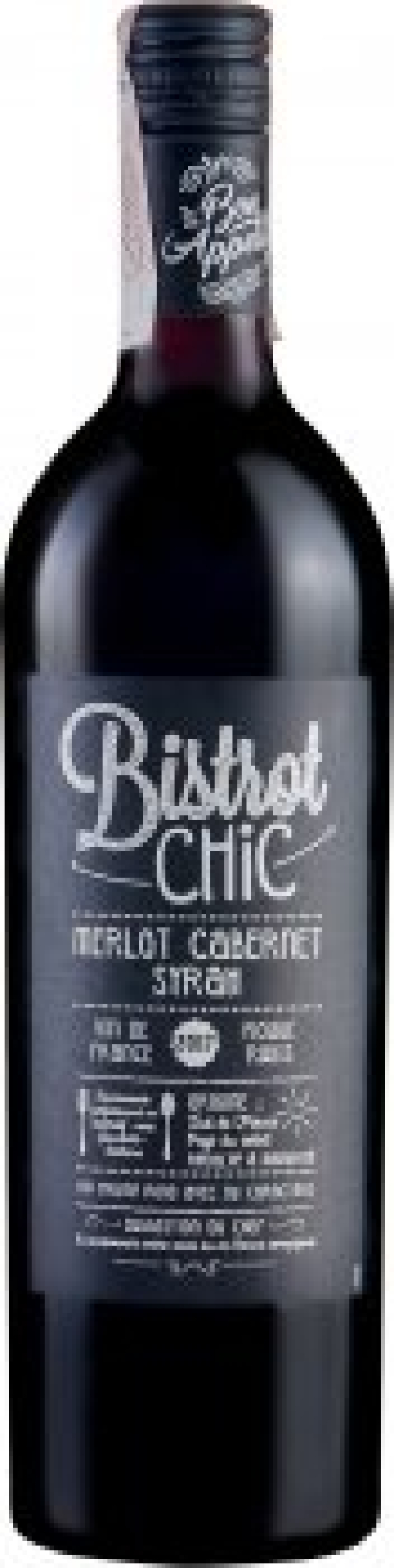 Вино Bistrot Chic Merlot Cabernet Sauvignon Syrah красное сухое 0.75л 13-15% (3263280118002) 