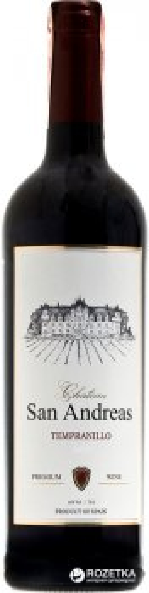 Вино Chateau San Andreas Tempranillo красное сухое 0.75л 12% (8427381001617) 