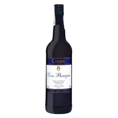 Вино Don Benigno Cream Sherry Jerez біле солодке 17,5% 0,75л