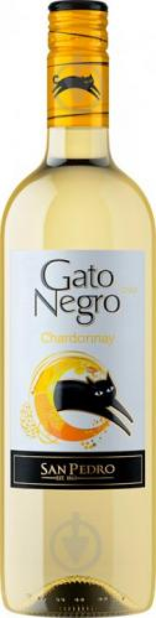 Вино Gato Negro Chardonnay біле сухе 12,5% 0,75л