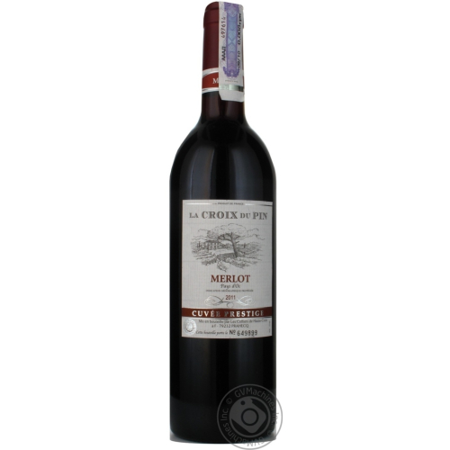 Вино La Croix du Pin Merlot Pays D'OC червоне сухе 13% 0,75л