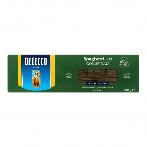 Вироби макаронні зі шпинатом Spaghetti De Cecco к/у 500г