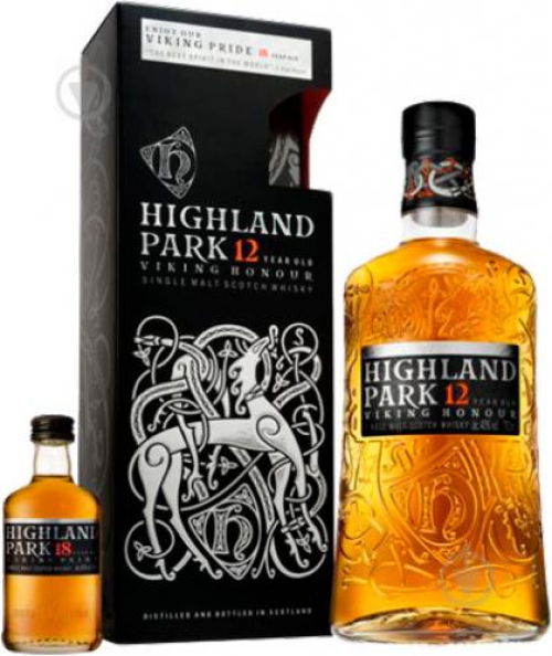 Віскі HighlandPark VikHon 12р0,7л+VikingHon18р50мл, шт