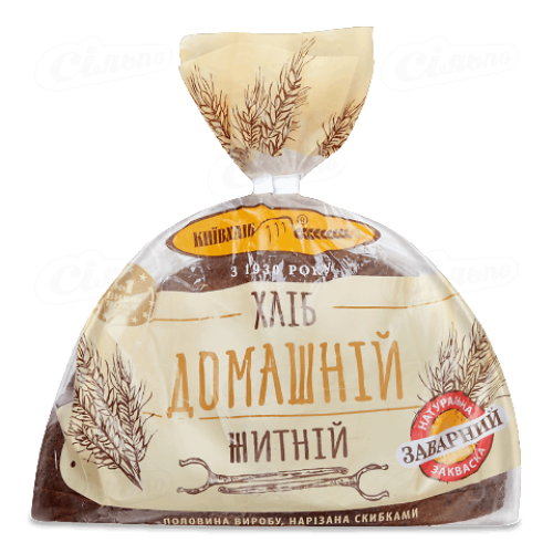 Хліб Київхліб Домашній житній половина нарізаний 450г