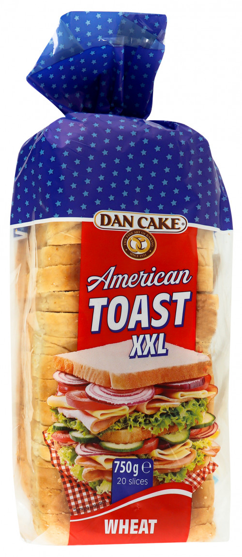 Хліб пшеничний нарізний American Toast XXL Dan Cake м/у 750г