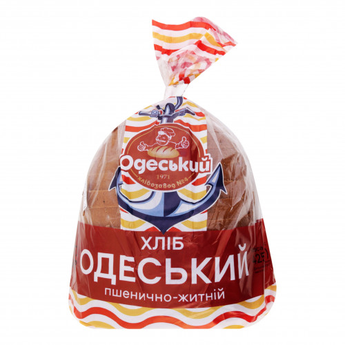 Хліб пшенично-житній половинка в нарізці Одеський Одеський хлібозавод №4 м/у 425г