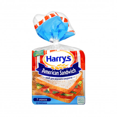 Хліб житній нарізний 7 злаків American sandwich Harry's м/у 470г