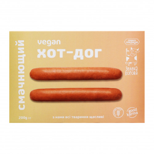 Хот-дог Vegan Зелена корова к/у 200г