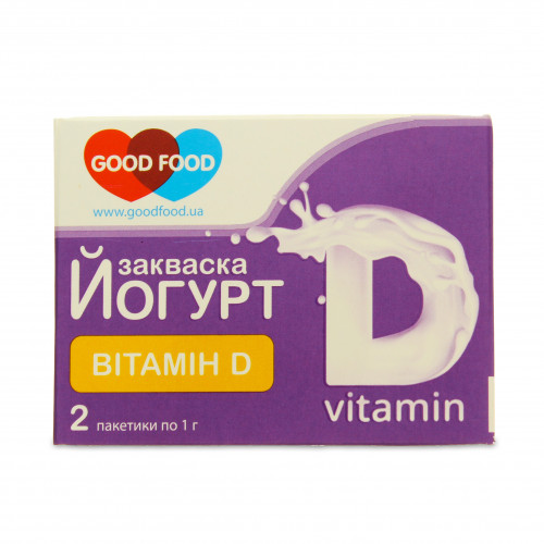 Закваска бактеріальна суха Йогурт з вітаміном D3 Good Food к/у 2х1г