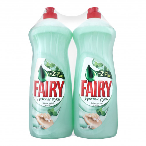 Засіб для миття посуду Чайне дерево і м'ята Fairy 2x1л