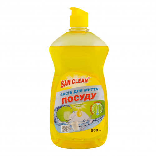 Засіб для миття посуду цитрусовий аромат San Clean 500г