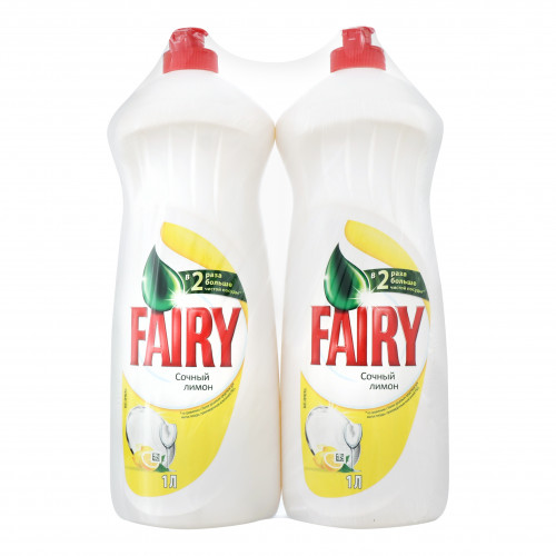 Засіб для миття посуду Соковитий лимон Fairy 2x1л