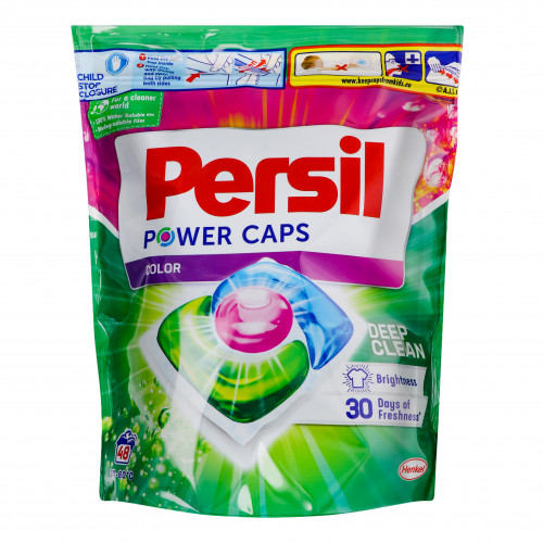 Засіб миючий для прання кольорових речей в капсулах Power Caps Color Deep Clean Persil 48х15г