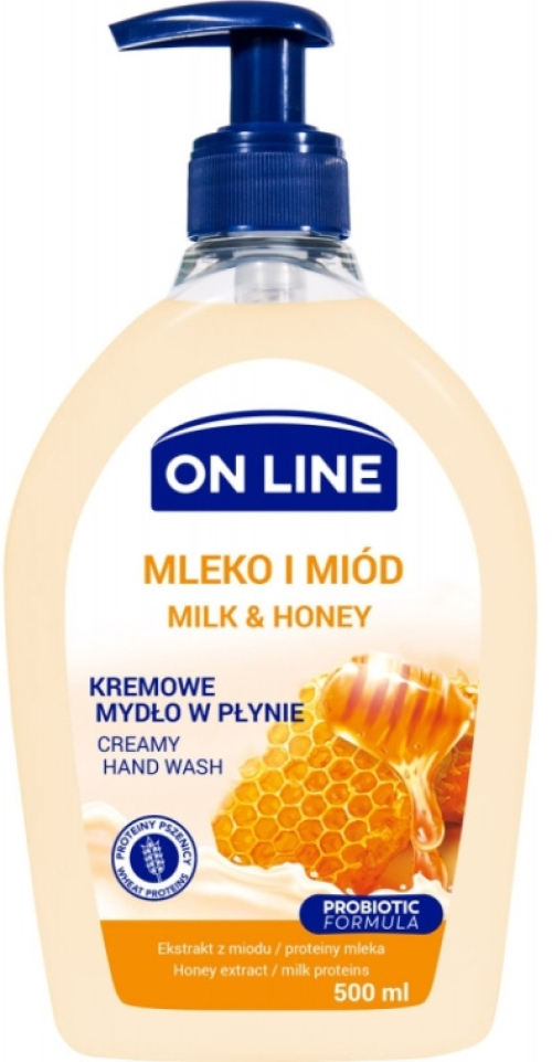 Жидкое крем-мыло с дозатором &quot;Молоко и мед&quot; - On Line Milk &amp; Honey Liquid