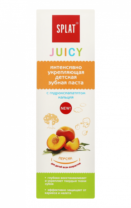 Зубна паста дитяча Персик Juicy Splat 35мл