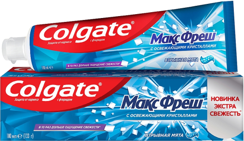 Зубная паста освежающая &quot;Макс Фреш. Взрывная мята&quot; - Colgate Total Max Fresh Cool Mint